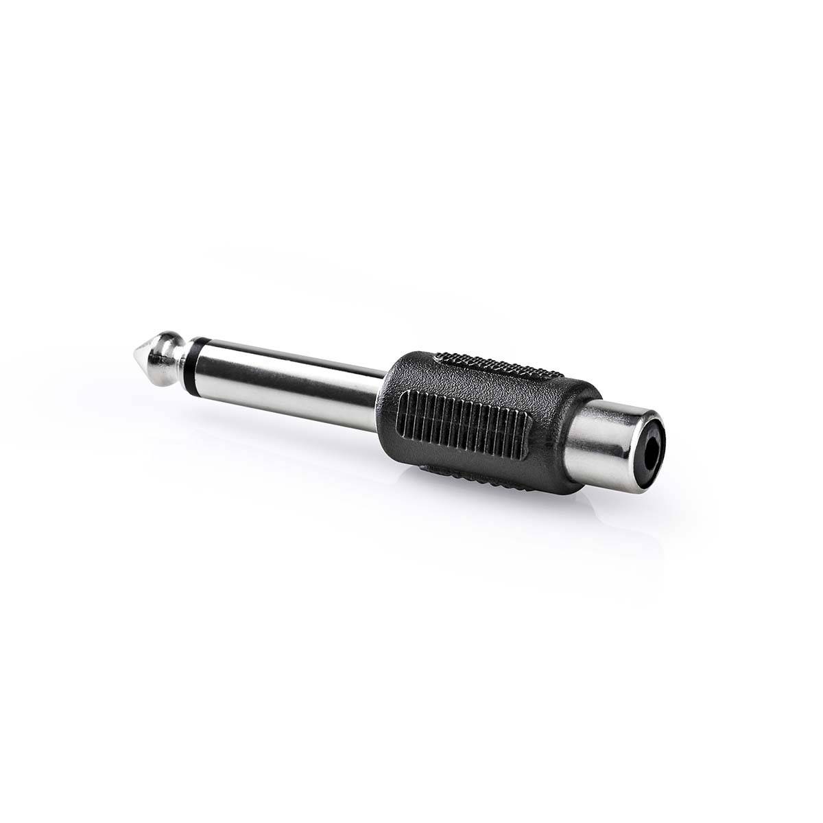 Adaptateur Audio Mono 6,35 mm Mâle vers RCA Femelle Plaqué Nickel-0