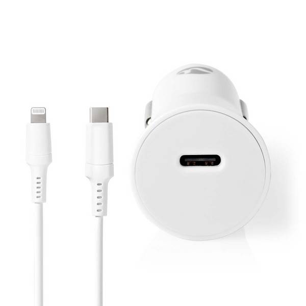 Chargeur Voiture 20W USB-C Power Delivery avec Câble Lightning 1m