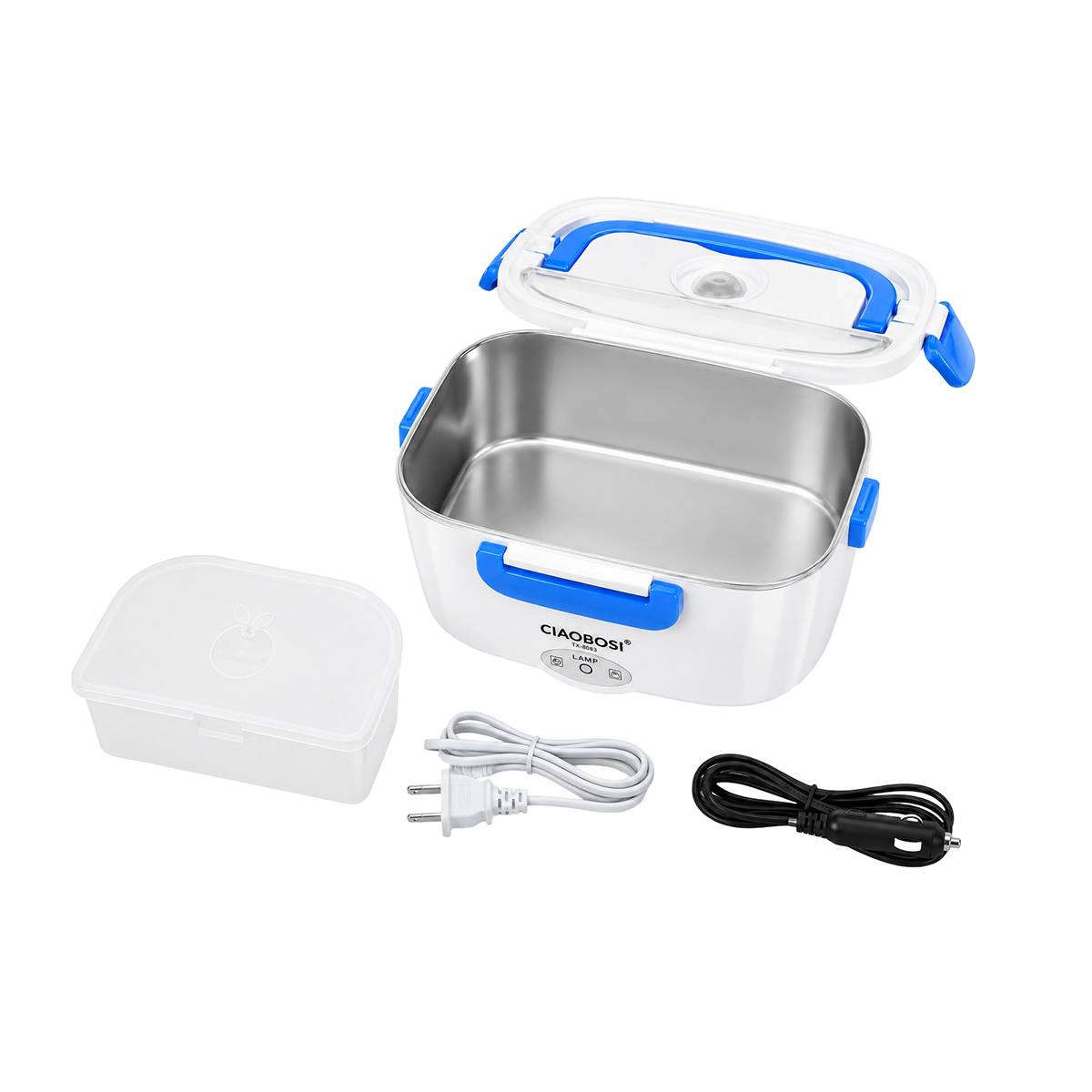 Chauffe-Repas Électrique Portable 1,5 L avec Bol Inox Amovible-1