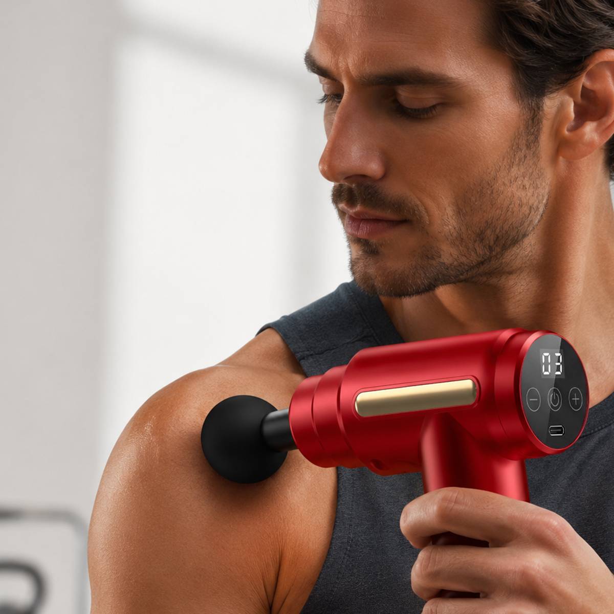 Appareil de Massage à Percussion sans fil avec Écran Digital 1200mAh-1