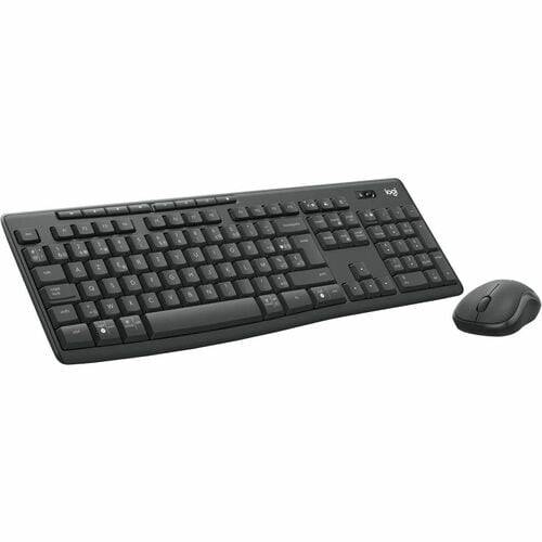Logitech MK370 Combo for Business, Sans fil, Bluetooth, Clavier à membrane, AZERTY, Graphite, Souris incluse-0