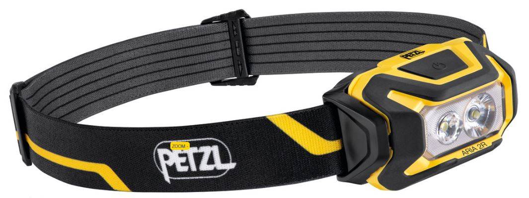 Lampe frontale ARIA 2R rechargeable noir et jaune - PETZL - E071AA00-0