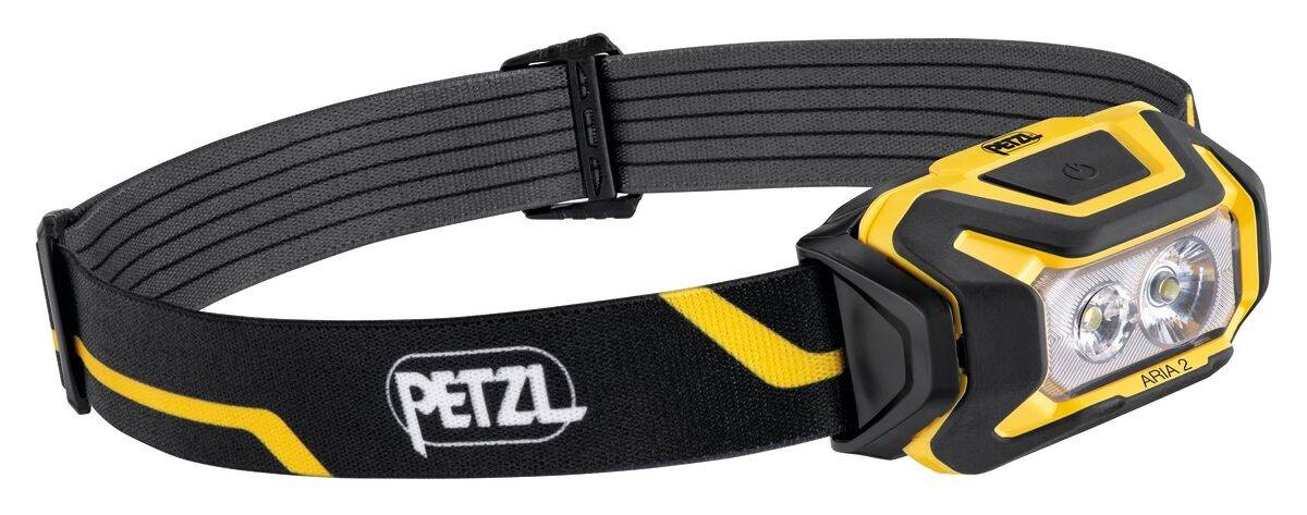 Lampe frontale Aria 2 noir - jaune + 3 piles AAA/LR03 - PETZL - E070AA00-0