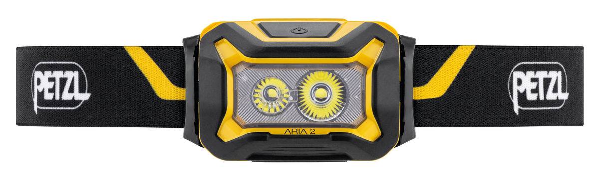 Lampe frontale Aria 2 noir - jaune + 3 piles AAA/LR03 - PETZL - E070AA00-2