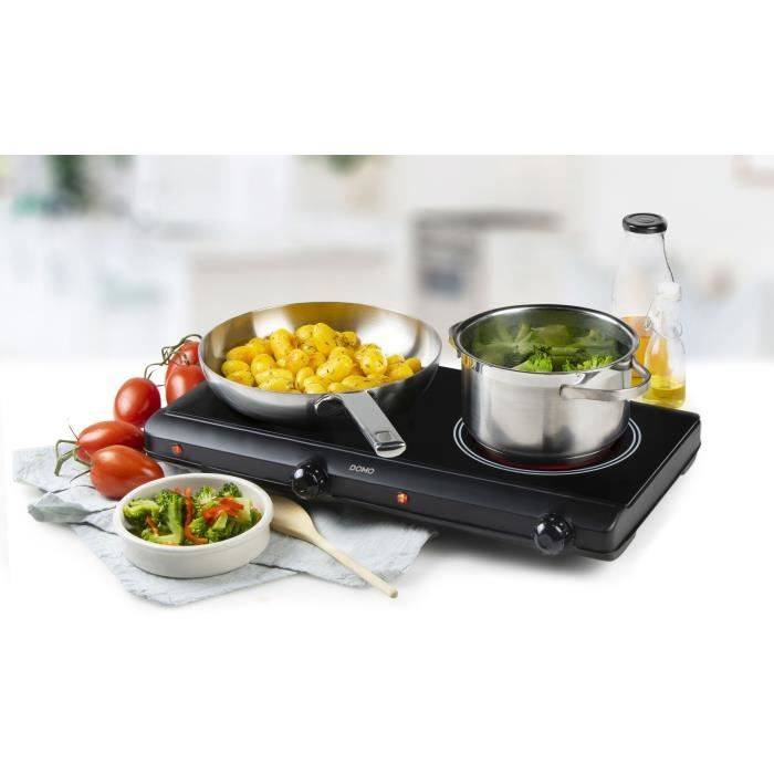 Réchaud Vitroceramique 2 Feux 2500w Domo DO339KP-4