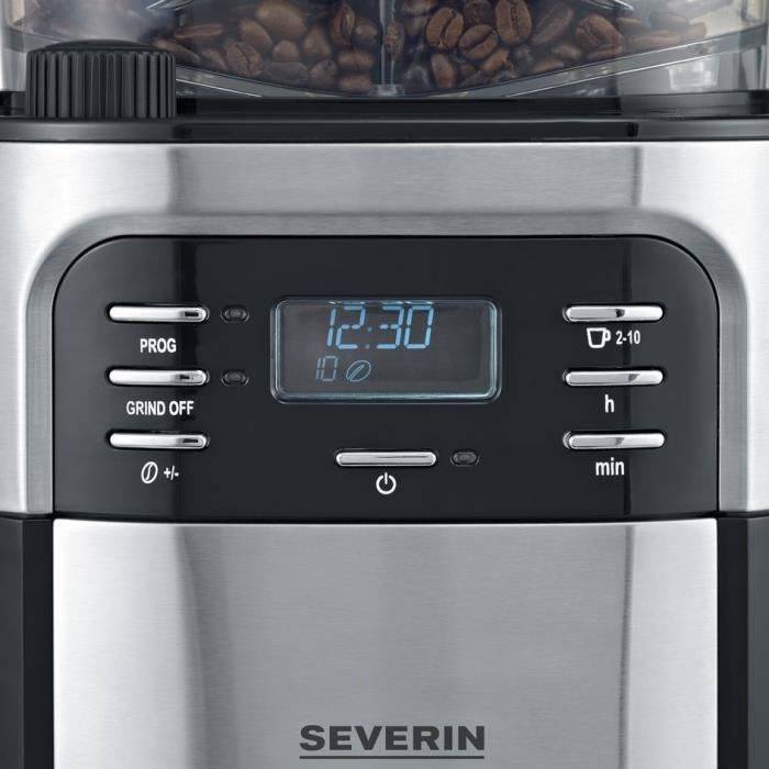 Cafetière Avec Broyeur Intégré Programmable 15 Tasses 1000w Severin ka4810-2