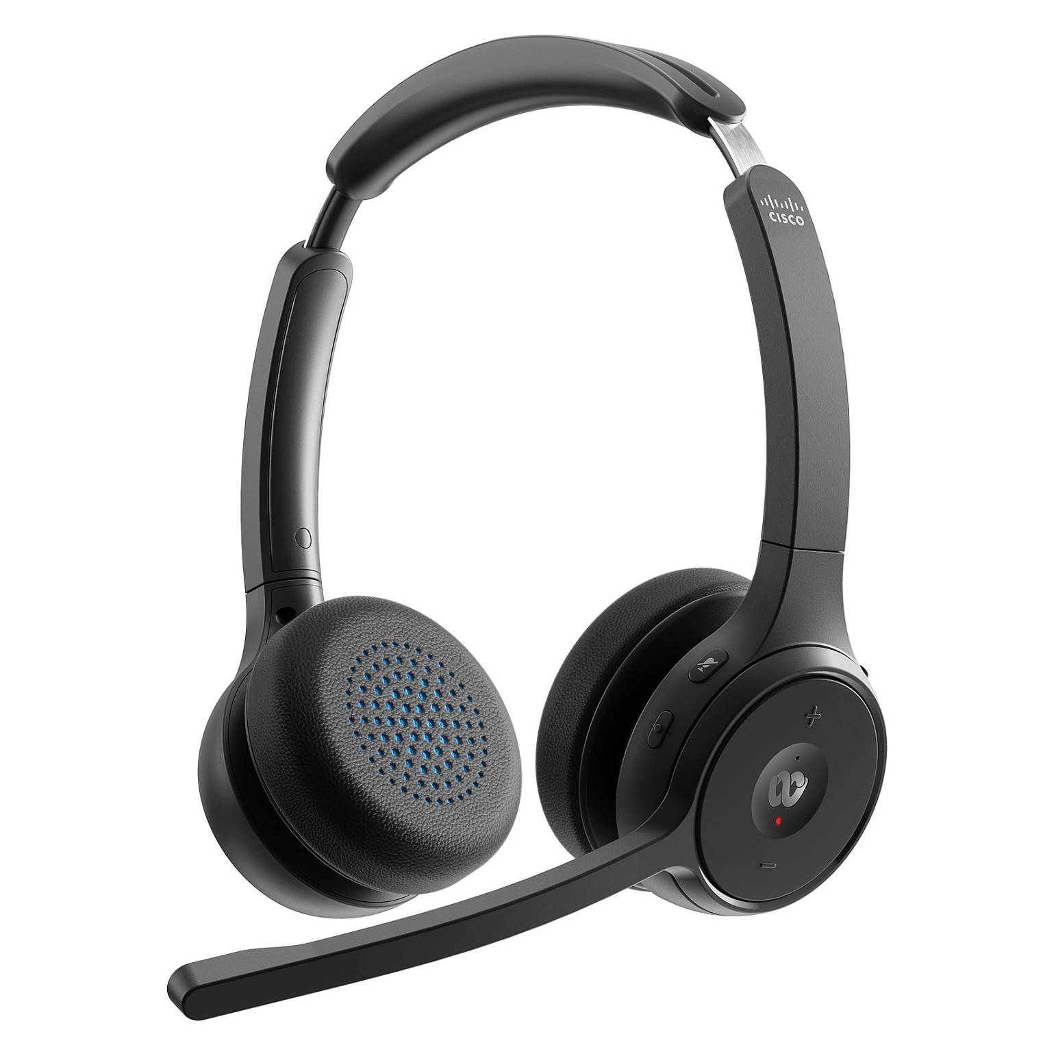 CISCO 722 Wireless Dual On-ear Headset USB-A Bundle-Carbon Black-0
