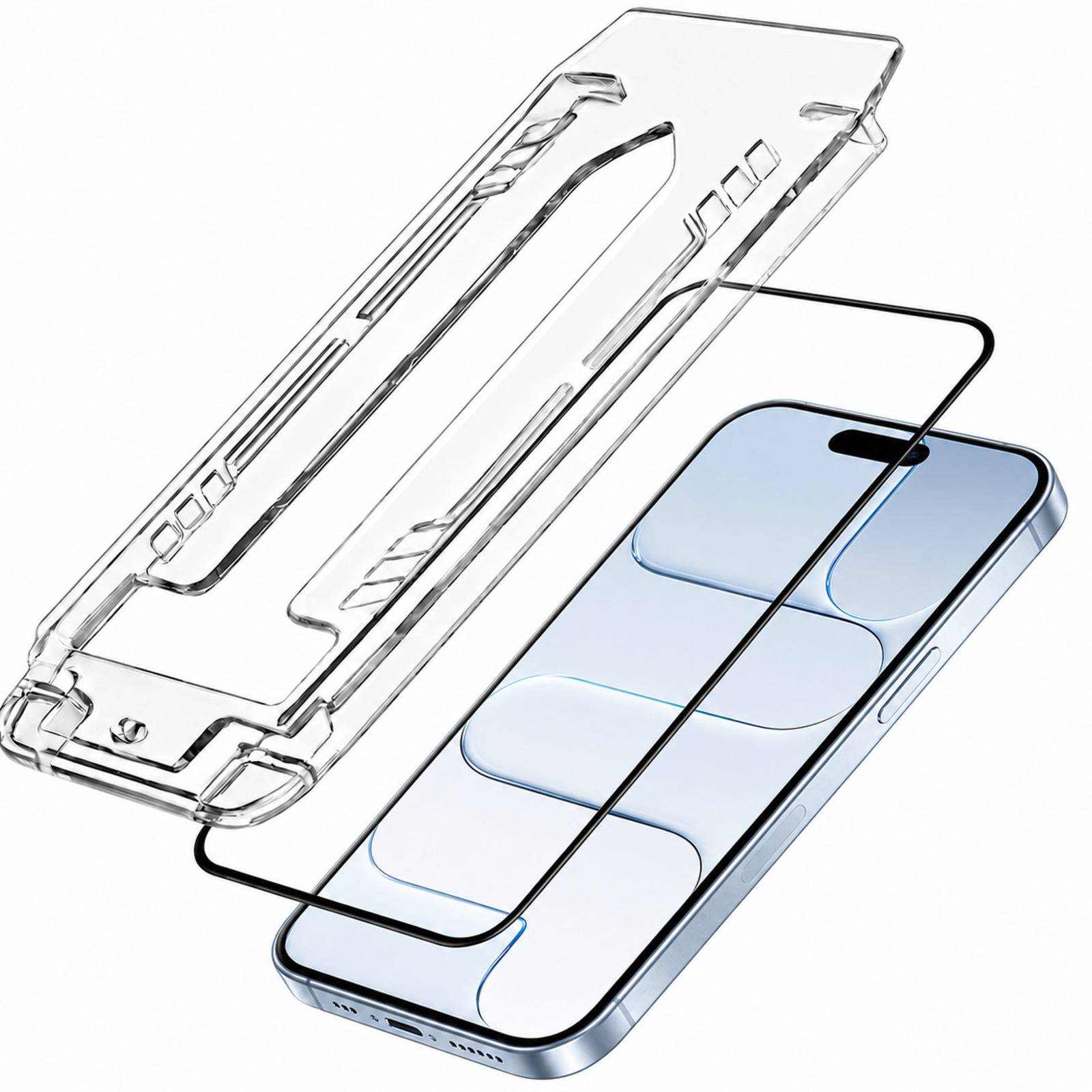 Lot de 2 Verre Trempé pour iPhone Air avec Cadre Applicateur-0