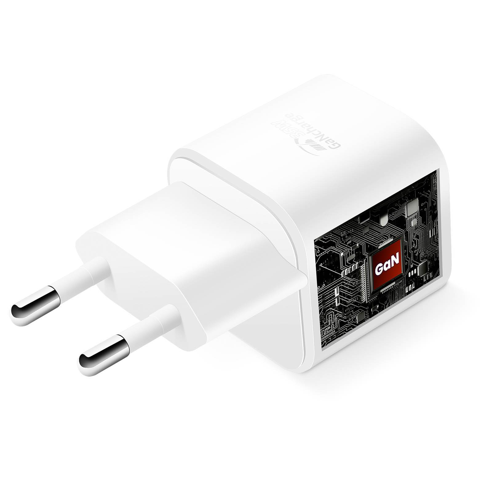 Chargeur Secteur GaN USB-C PD 35W avec Câble USB-C vers Lightning 1.2m-4