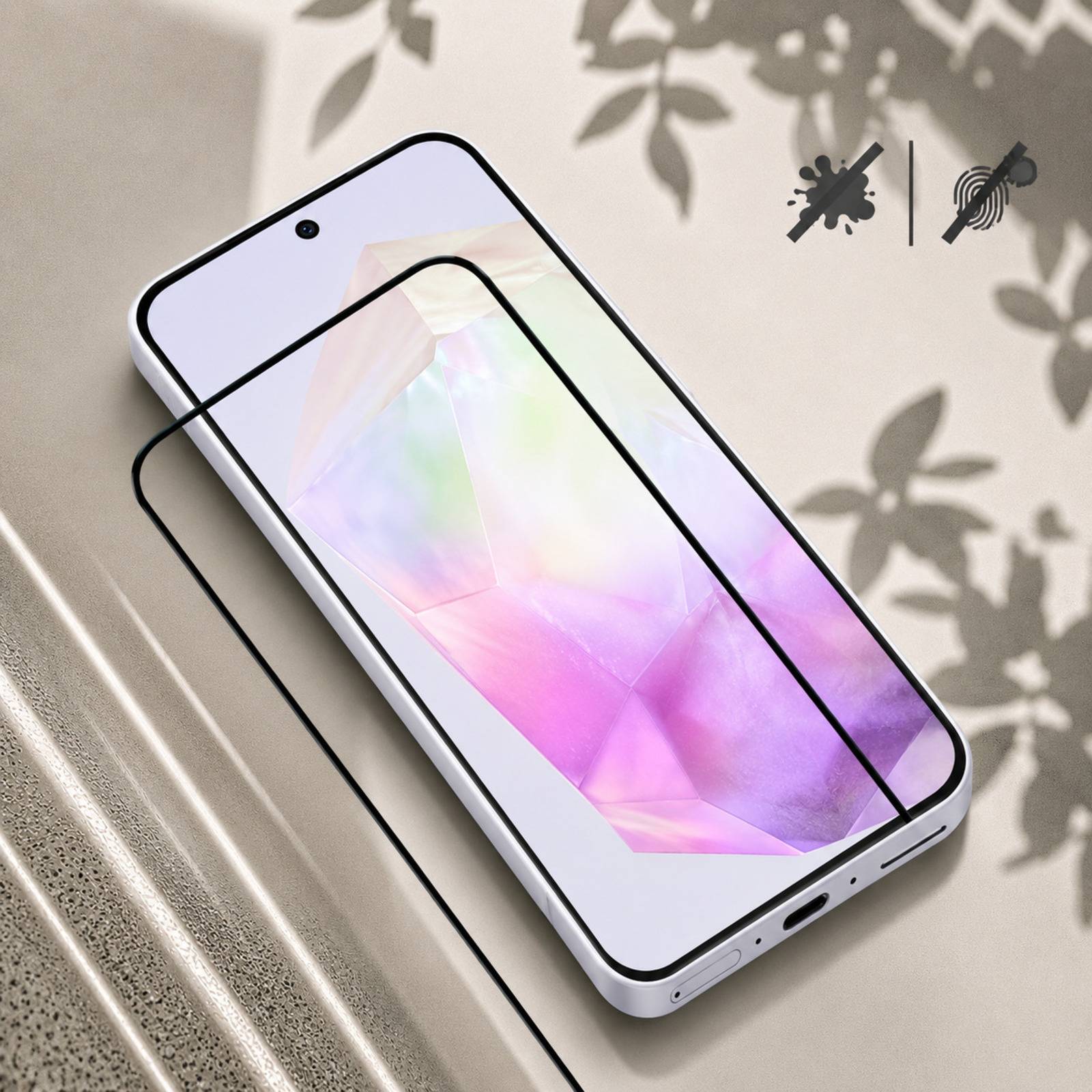 Lot de 2 Verre Trempé pour Galaxy A56 avec Cadre Applicateur-3