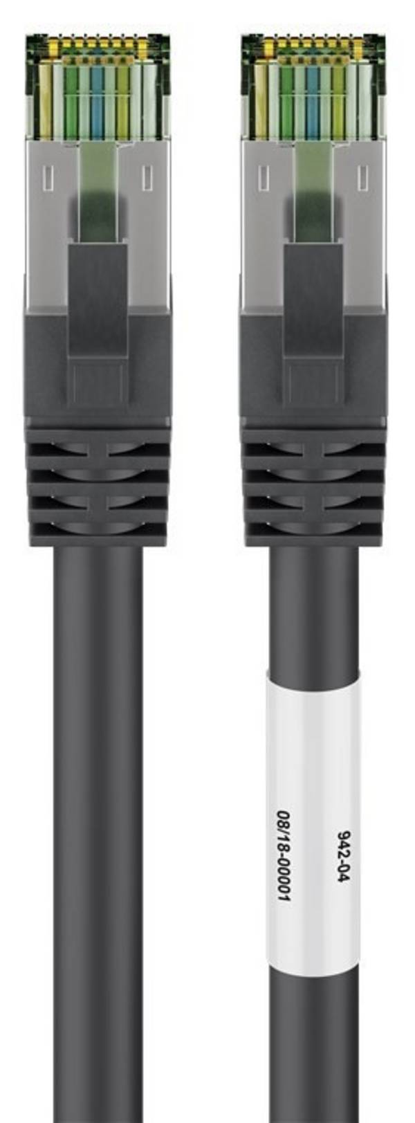 Danicom - Câble RJ45 Cat8 S/FTP (PIMF) noir - 1m