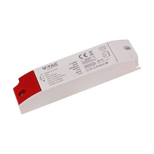 Transformateur 60W 24V 2,5A IP44 - SILAMP