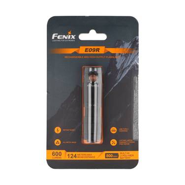 Lampe torche LED Fenix E09R - Noire