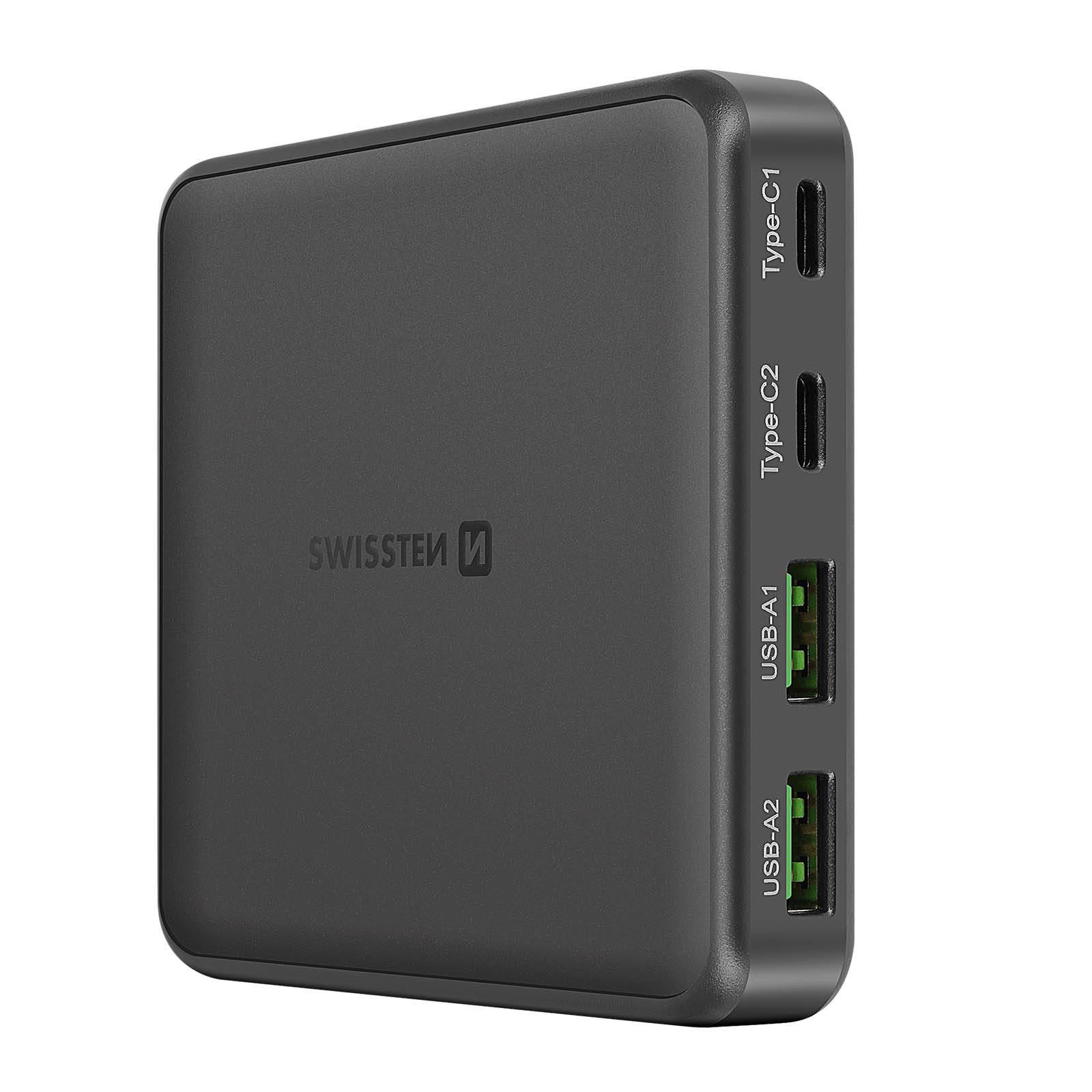 Hub de Charge GaN 65W pour Tablette / Ordinateur Multiport avec 2 USB-C /2 USB-A-1