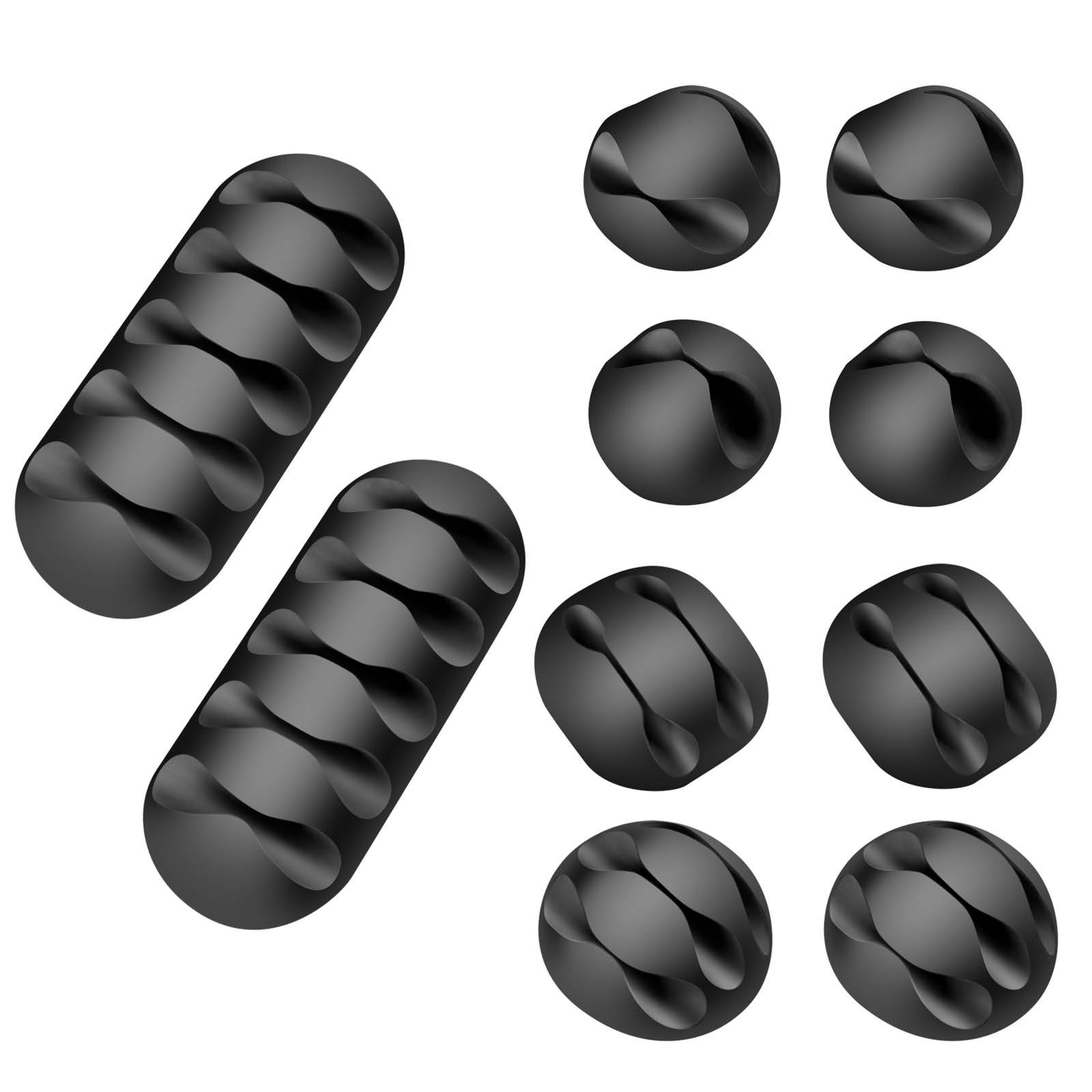 Pack de 10 Clips de Rangement pour Câbles avec Adhésif 3M-0