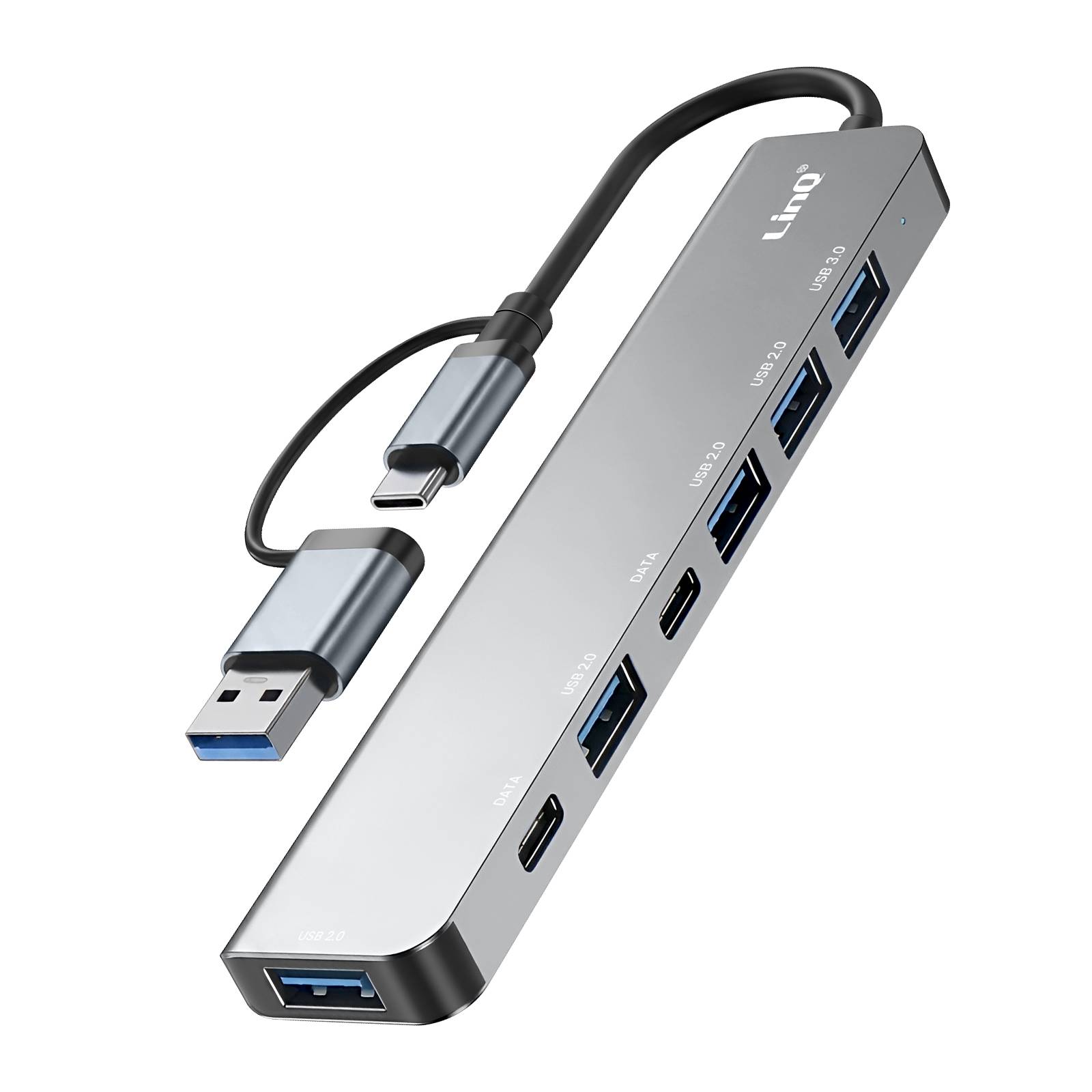 HUB USB Multiport 7-en-1 5Gbps vers 2 USB-C et 5 USB-A-0