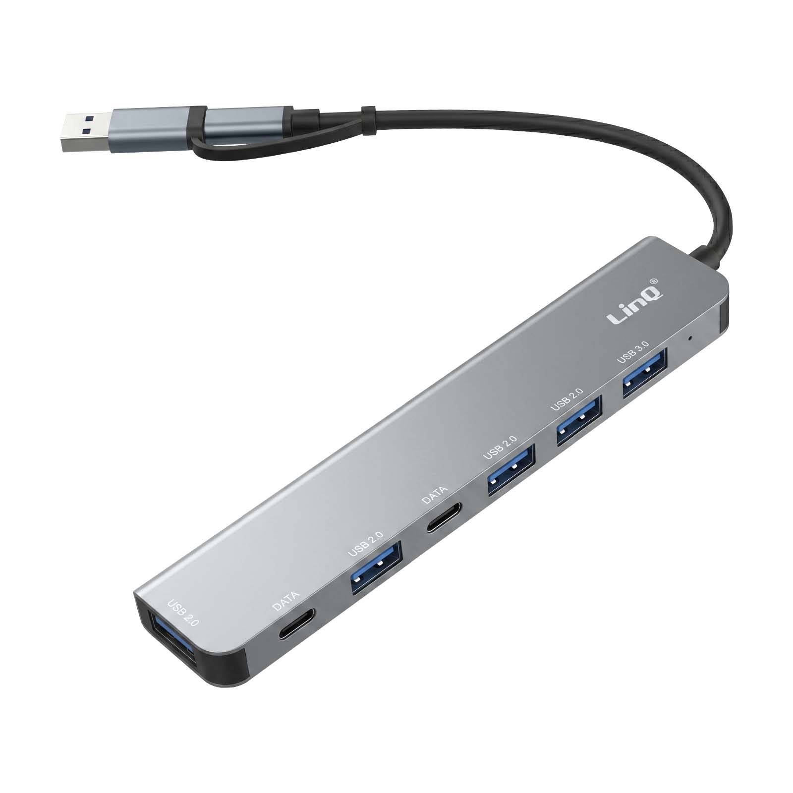HUB USB Multiport 7-en-1 5Gbps vers 2 USB-C et 5 USB-A-1