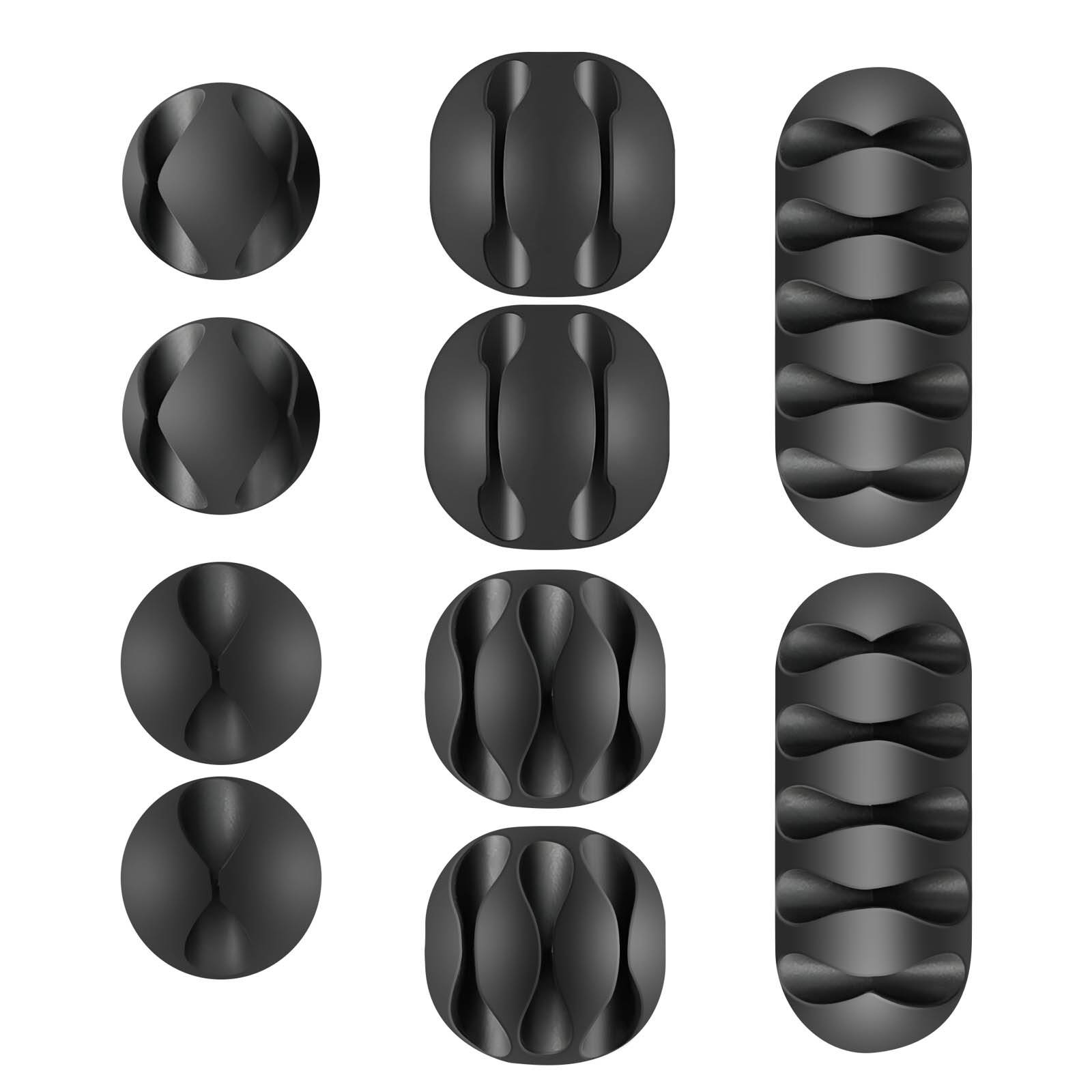 Pack de 10 Clips de Rangement pour Câbles avec Adhésif 3M-3