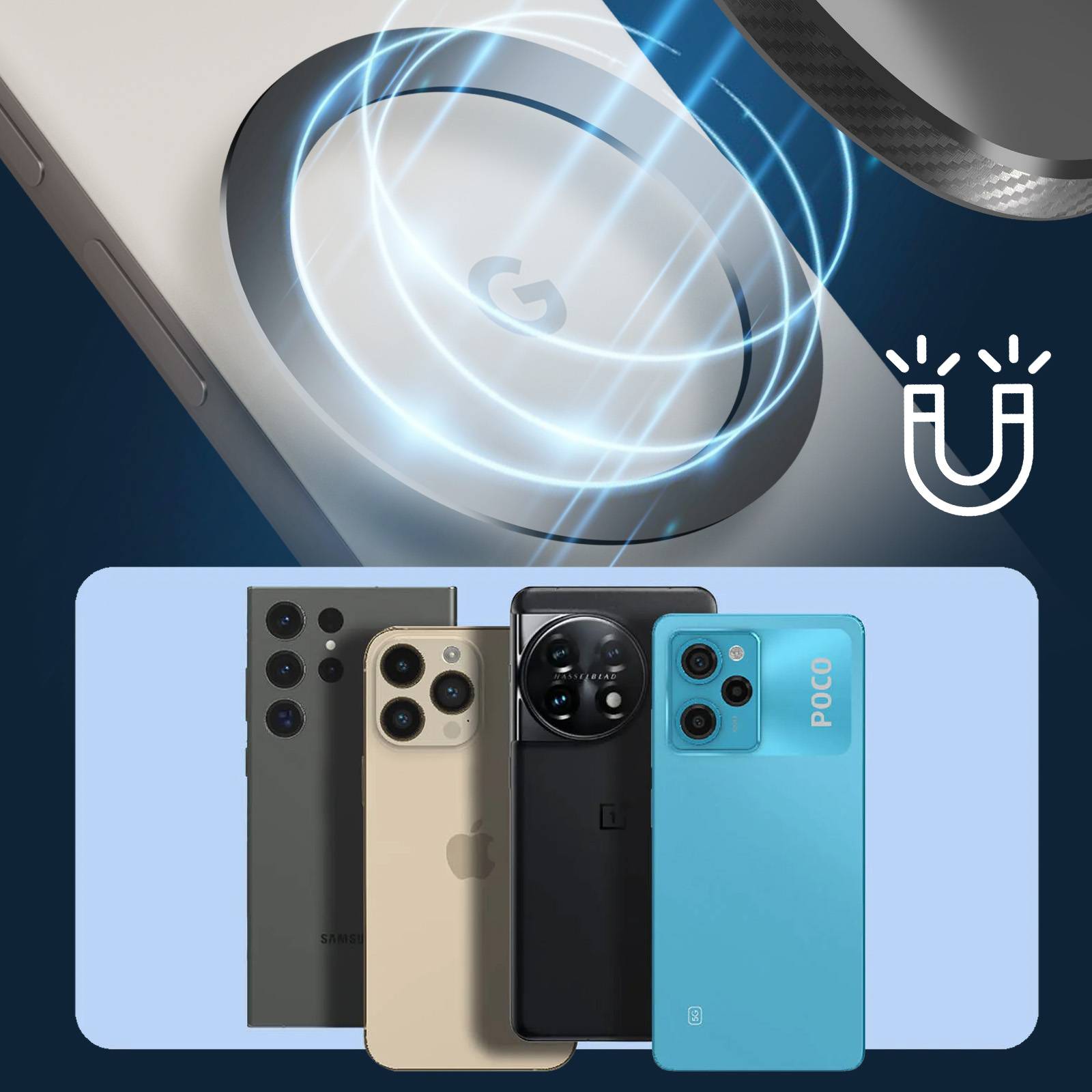 Support Voiture pour Smartphone avec Anneau Magnétique Compact-4