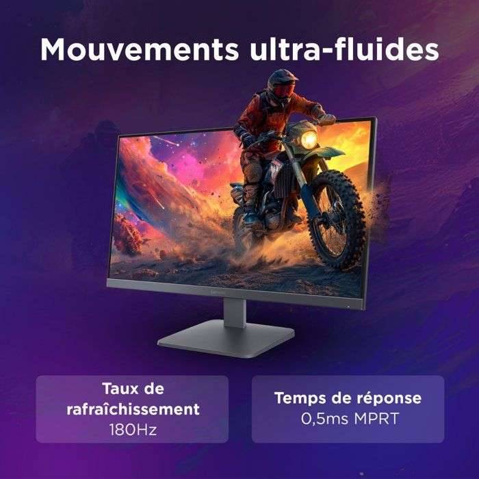 Lenovo LOQ 27Q-10 Moniteur, 68,6 cm (27"), 2560 x 1440 pixels, Quad HD, LED, 4 ms, Noir-1