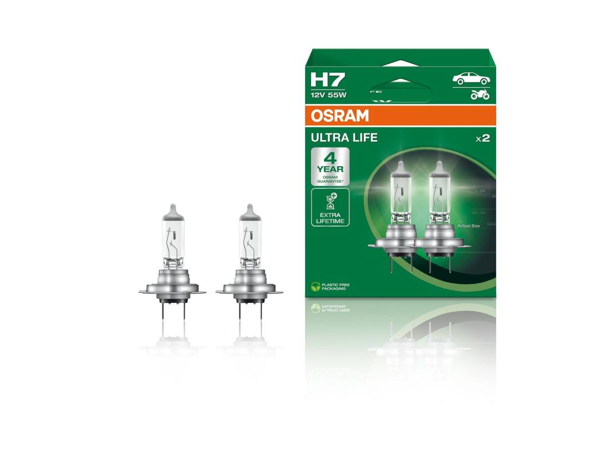 1 Ampoule halogène auto Osram ULTRALIFE H7 12V 64210ULT-2HB-0