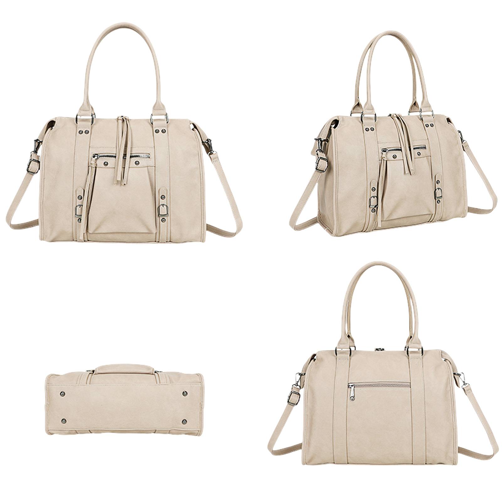 Sac à Main Bowling pour Femme avec Anses Longues et Tire-zips Décoratifs-2