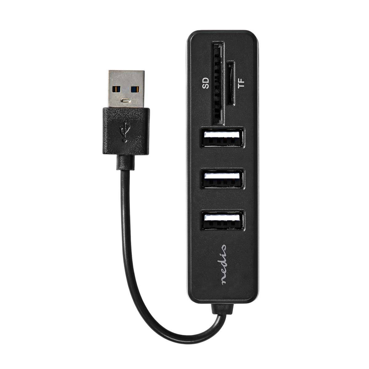 Hub USB-A 2.0 avec Ports Lecteur de Carte SD et microSD Compact et Durable-1