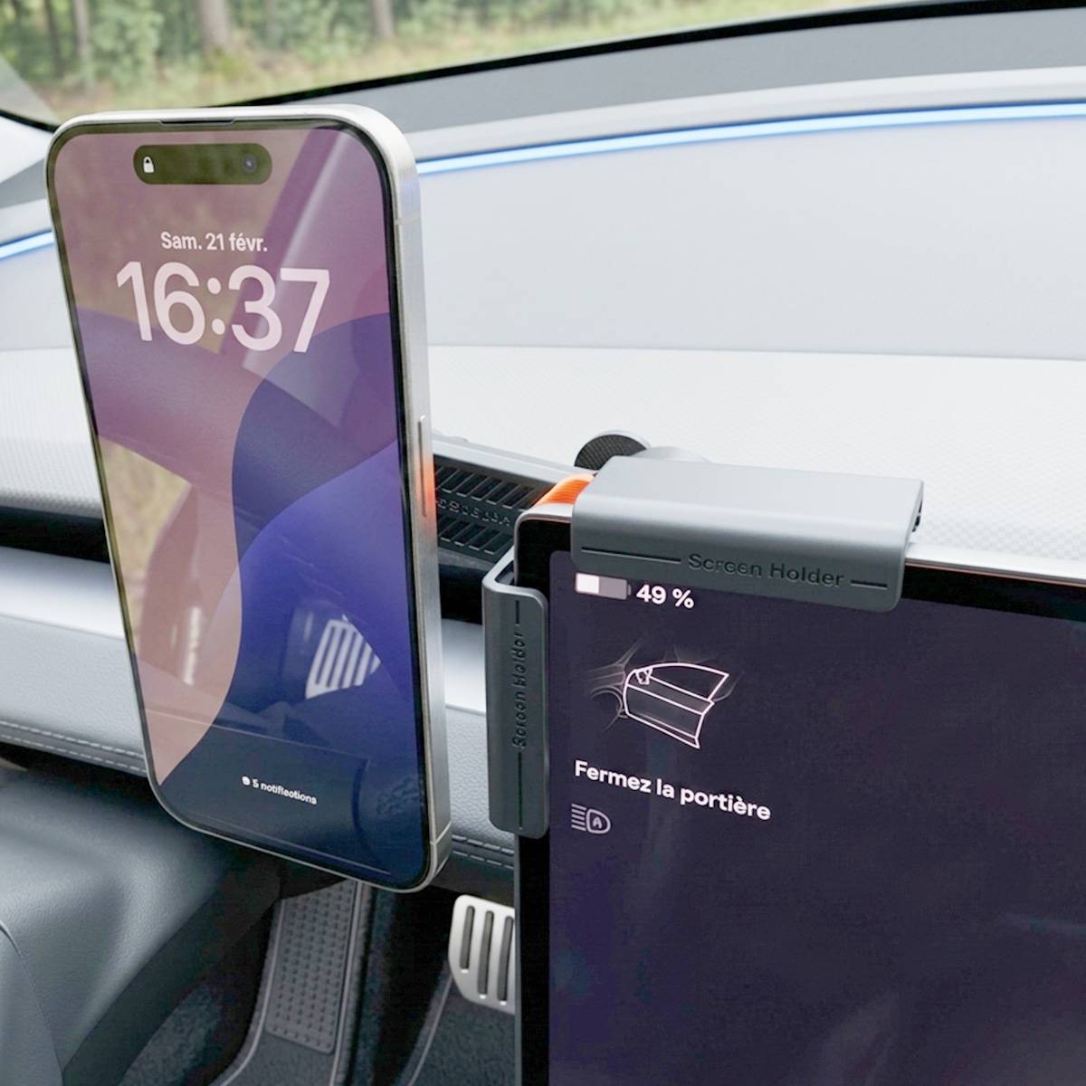 Support Voiture Magnétique pour Smartphone sur Écran de Bord-3