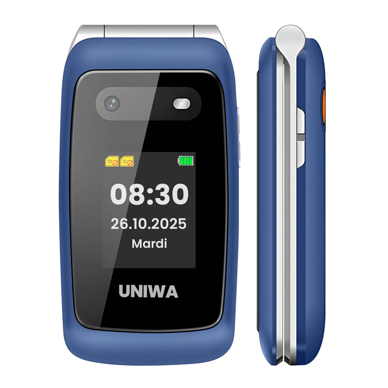 Téléphone Senior à Clapet Double SIM et Double Écran 4G LTE 1450mAh-4