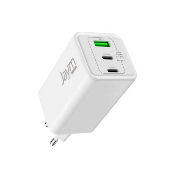 Chargeur Secteur GaN 5A 100W Max avec 2 USB-C et USB-A Compatible PD-PPS