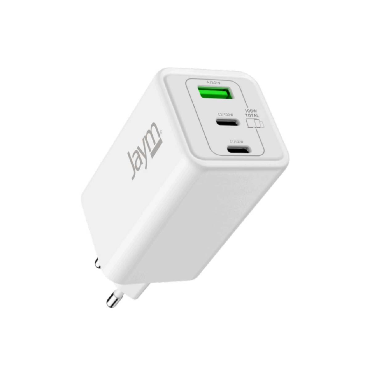 Chargeur Secteur GaN 5A 100W Max avec 2 USB-C et USB-A Compatible PD-PPS-0