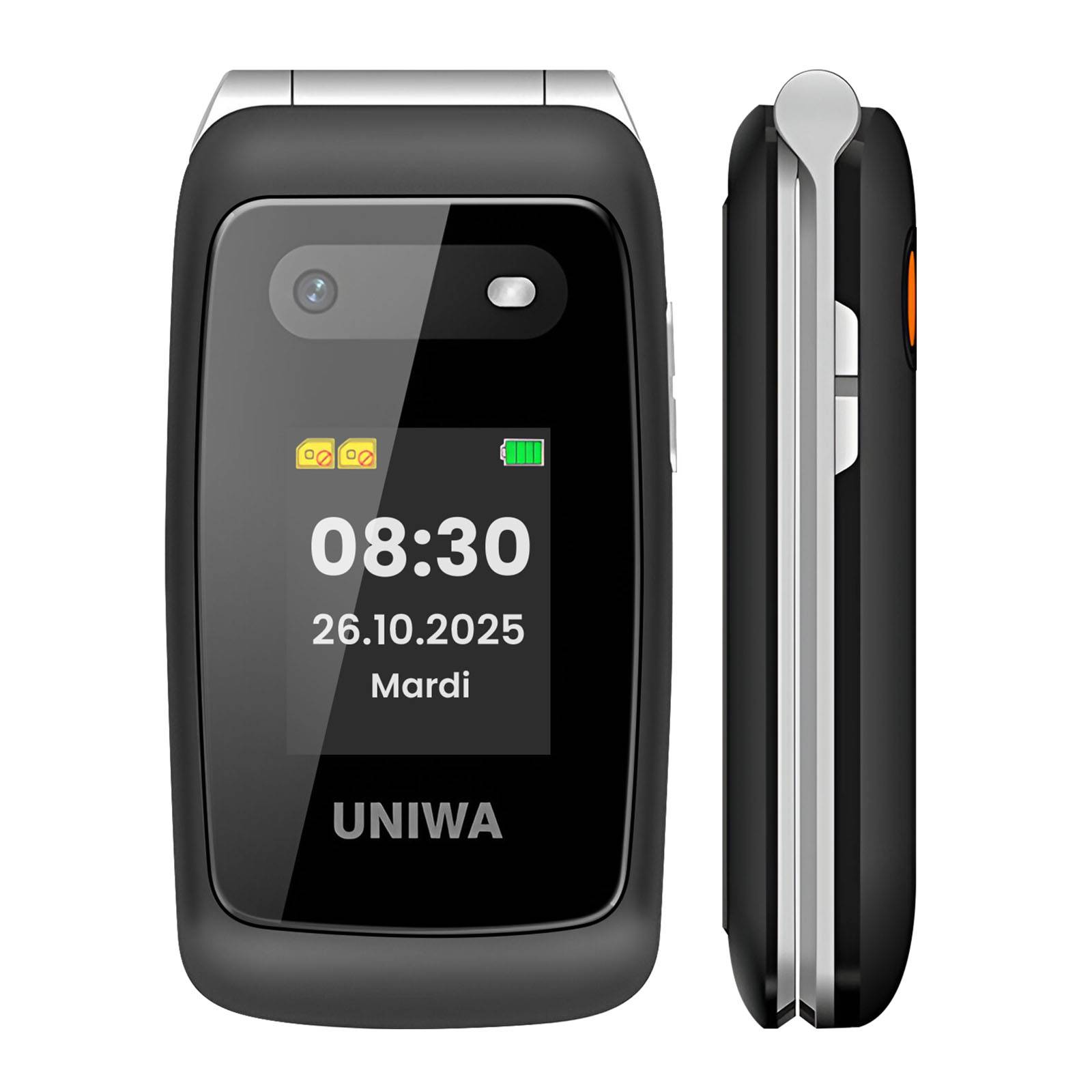 Téléphone Senior à Clapet Double SIM et Double Écran 4G LTE 1450mAh-4
