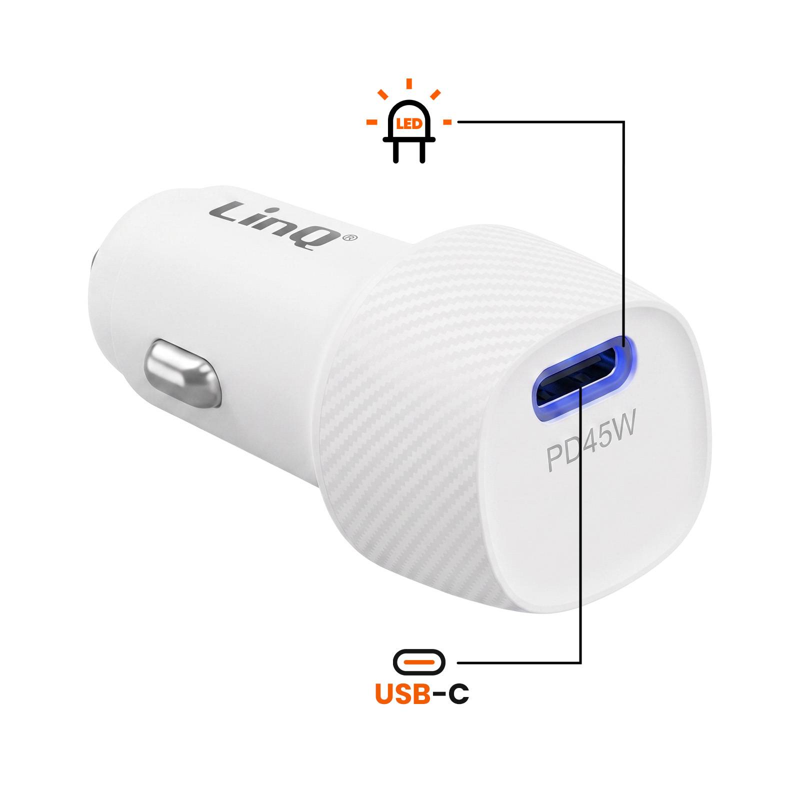 Chargeur Voiture Allume Cigare PPS USB-C 45W avec Technologie Anti-Surchauffe-2