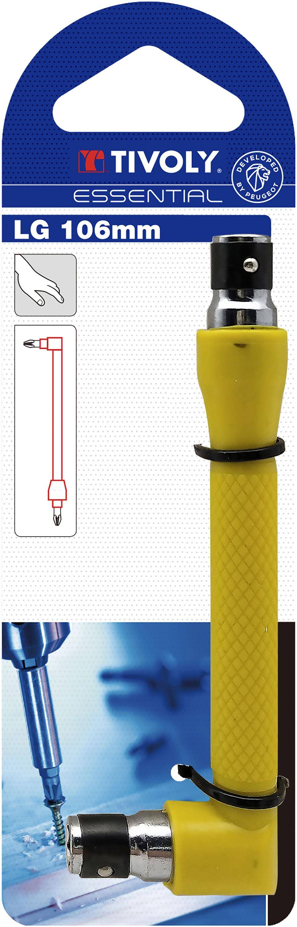Tivoly – Poignée coudée hexagonale 6,35 mm pour embouts de vissage-1