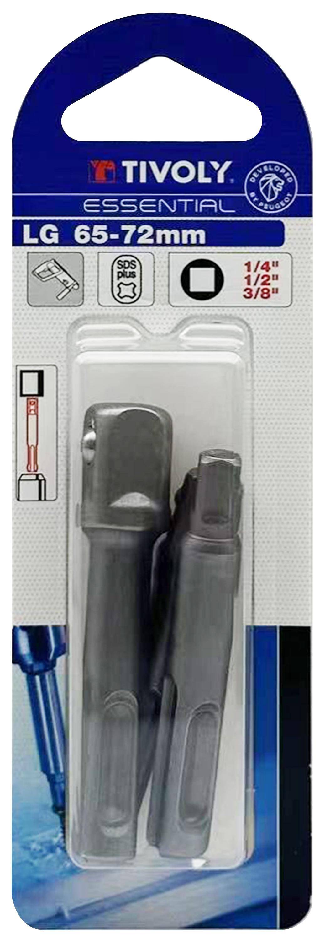 Tivoly – Lot de 3 porte-douilles SDS, longueur 65 à 72 mm-1