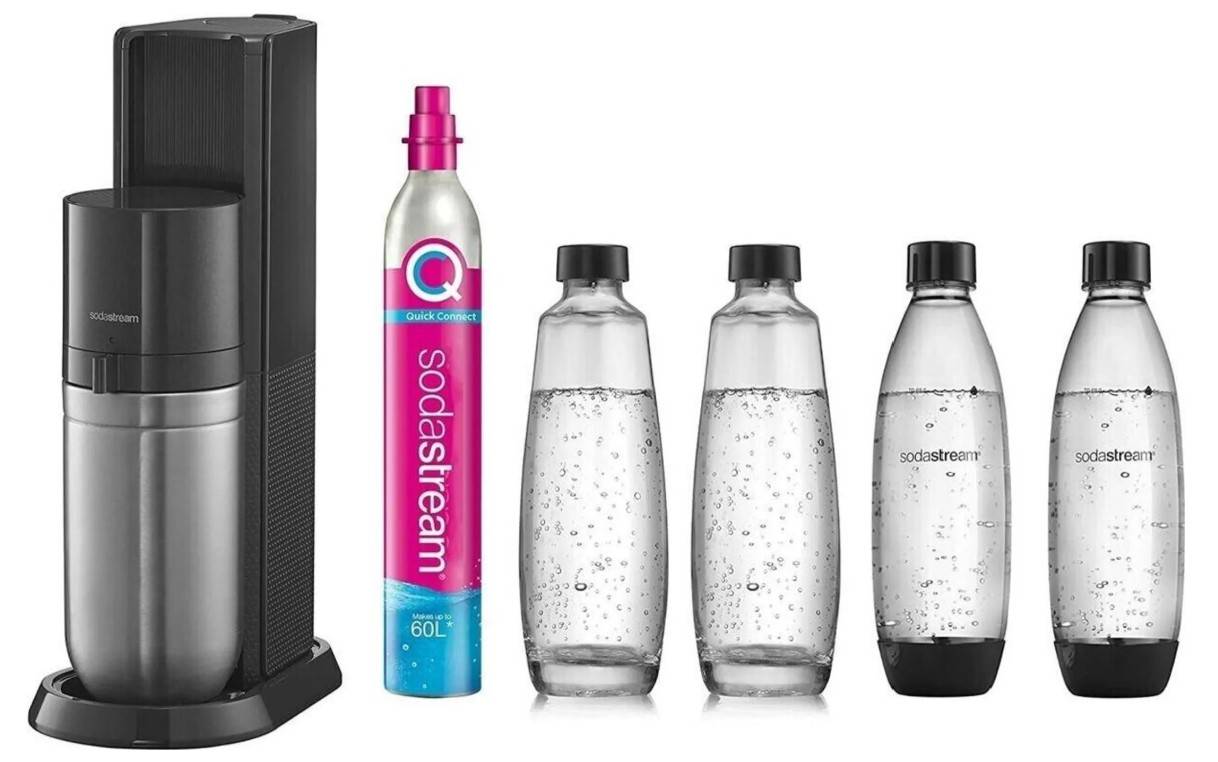 Machine à Gazéifier L'eau + 2 Bouteilles + 1 Cylindre + 2 Carafes Sodastream duoncb-0