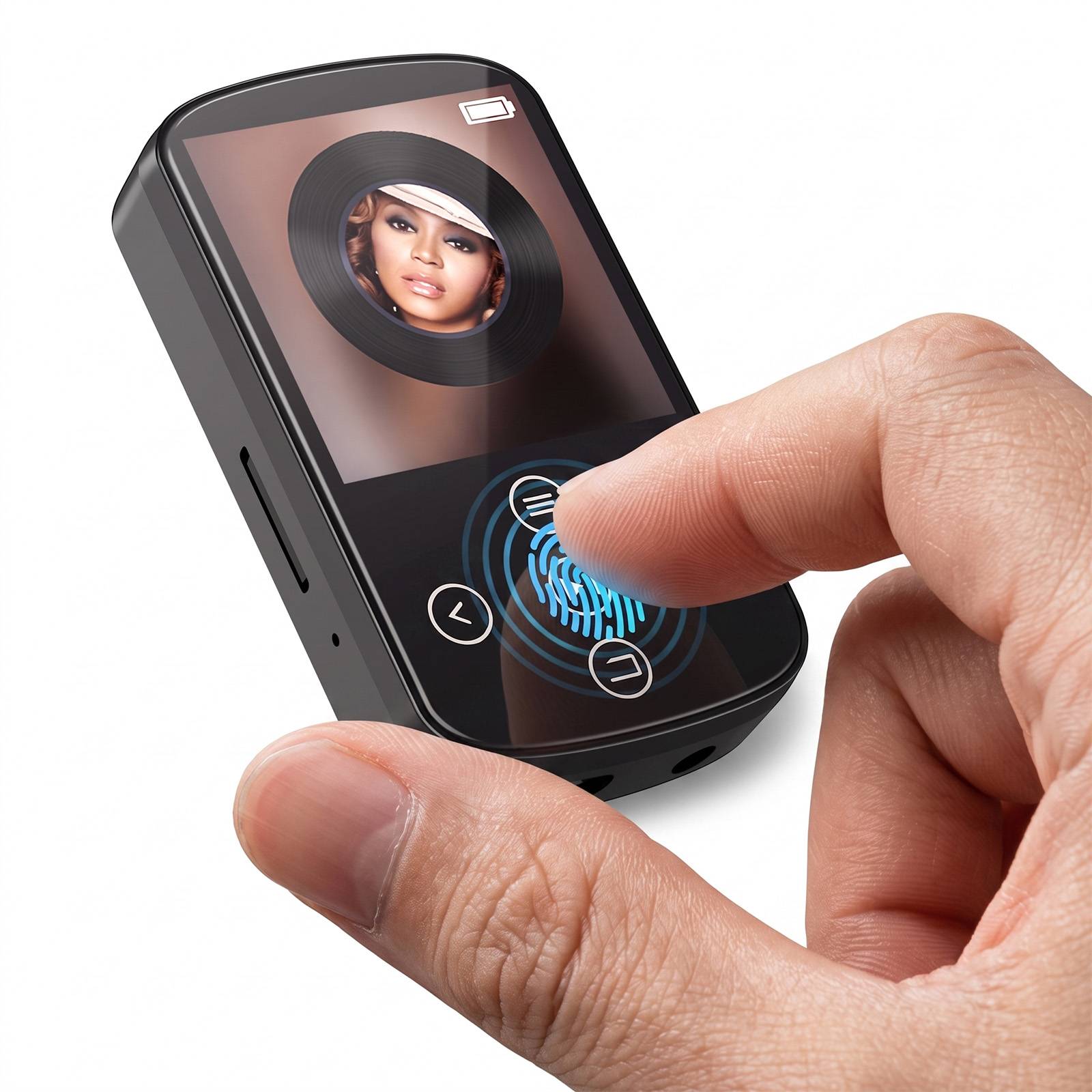 Baladeur MP4 Bluetooth 5.4 Tactile 1.54 Pouces avec Clip Sport et Radio FM-3