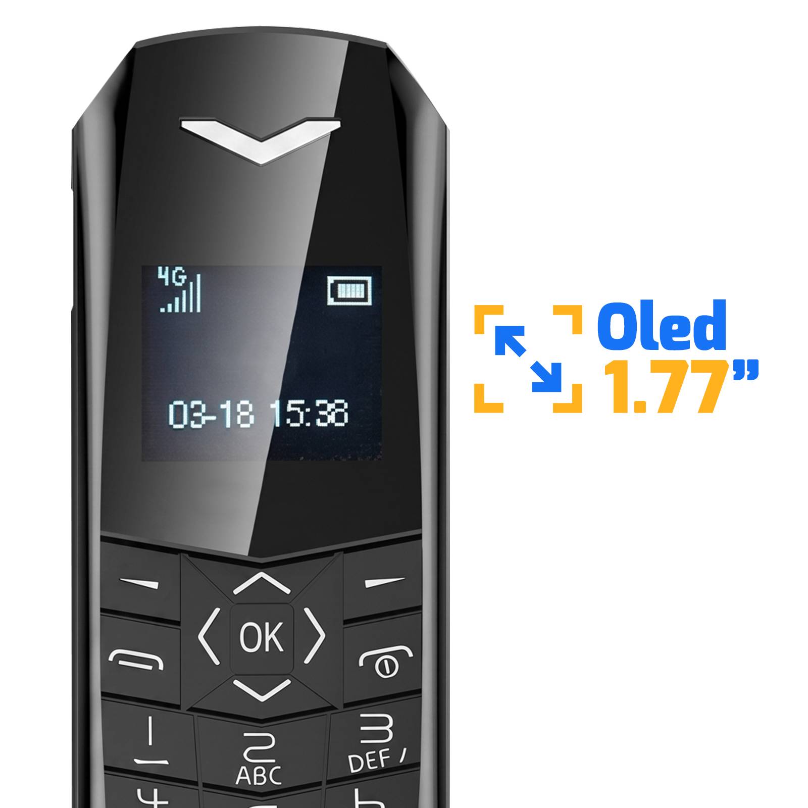 Mini Téléphone Portable 4G avec Écran 1.77" et Touche SOS-4