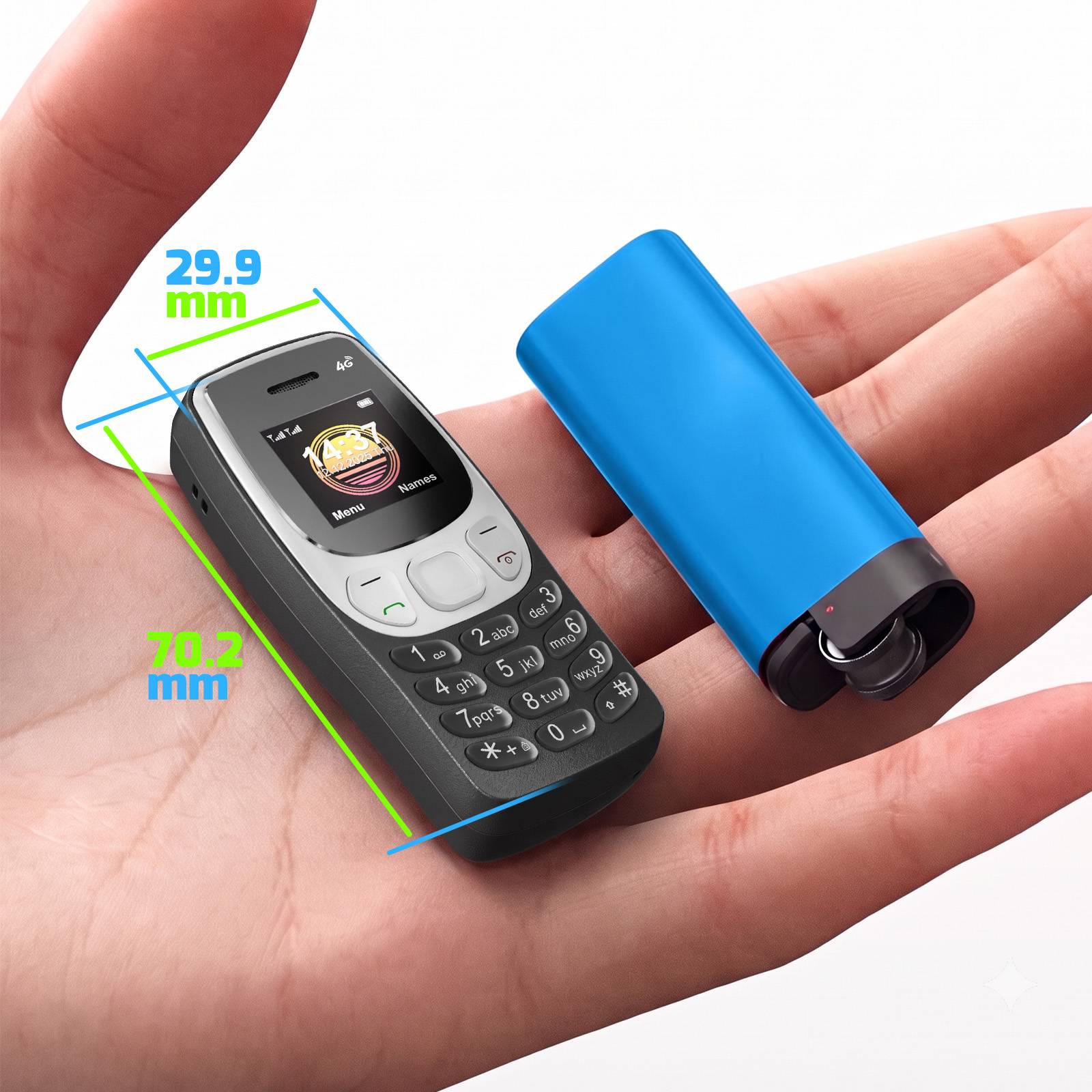 Téléphone Portable de Secours 4G de Poche avec Double SIM et Bluetooth-3