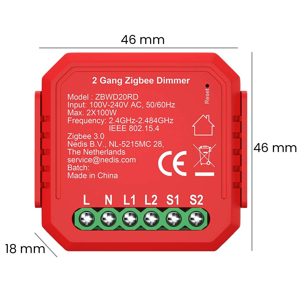 Interrupteur Connecté Zigbee 3.0 200W pour Double Variateur-3