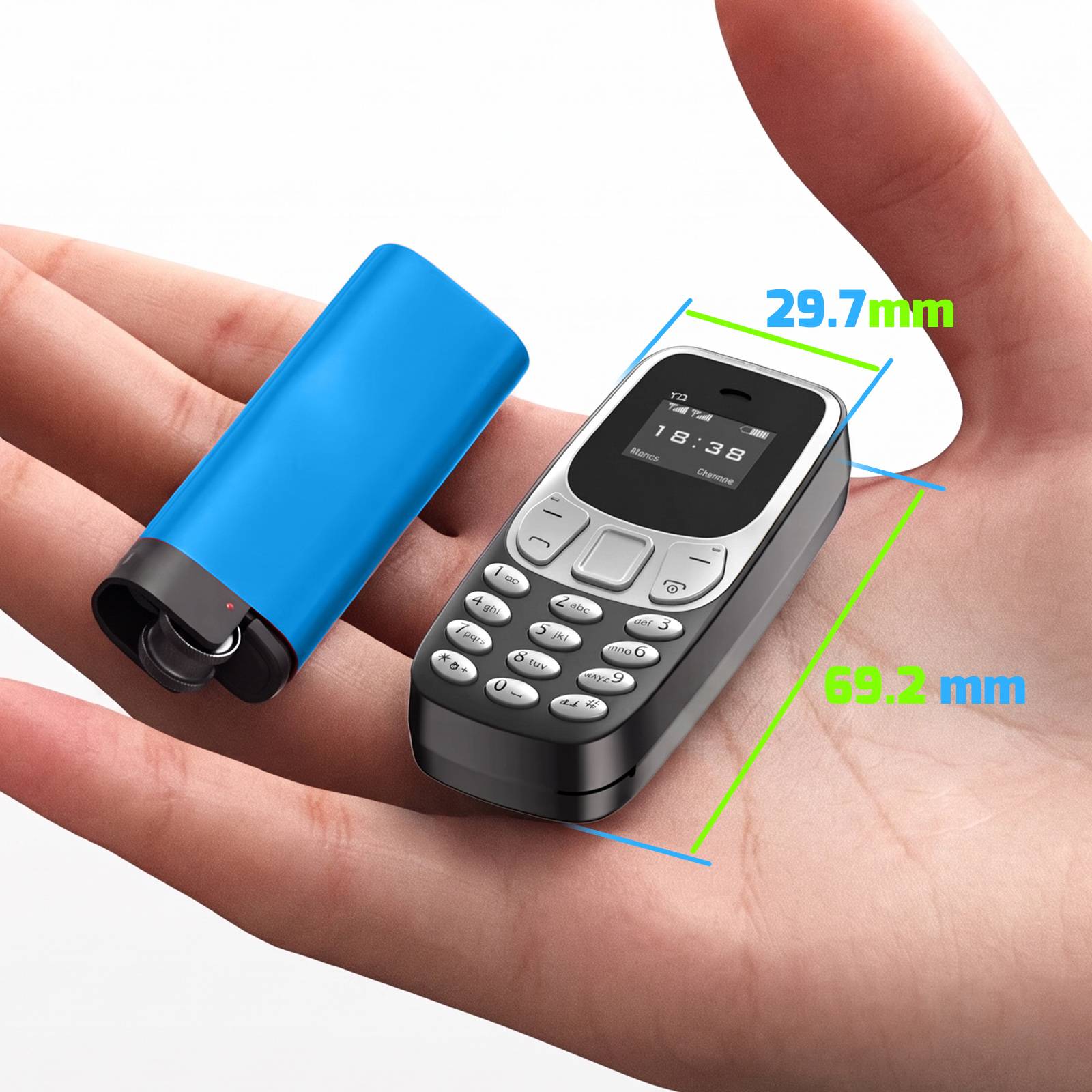Mini Téléphone Portable 4G Extra-Léger avec Double SIM et Lanière-3