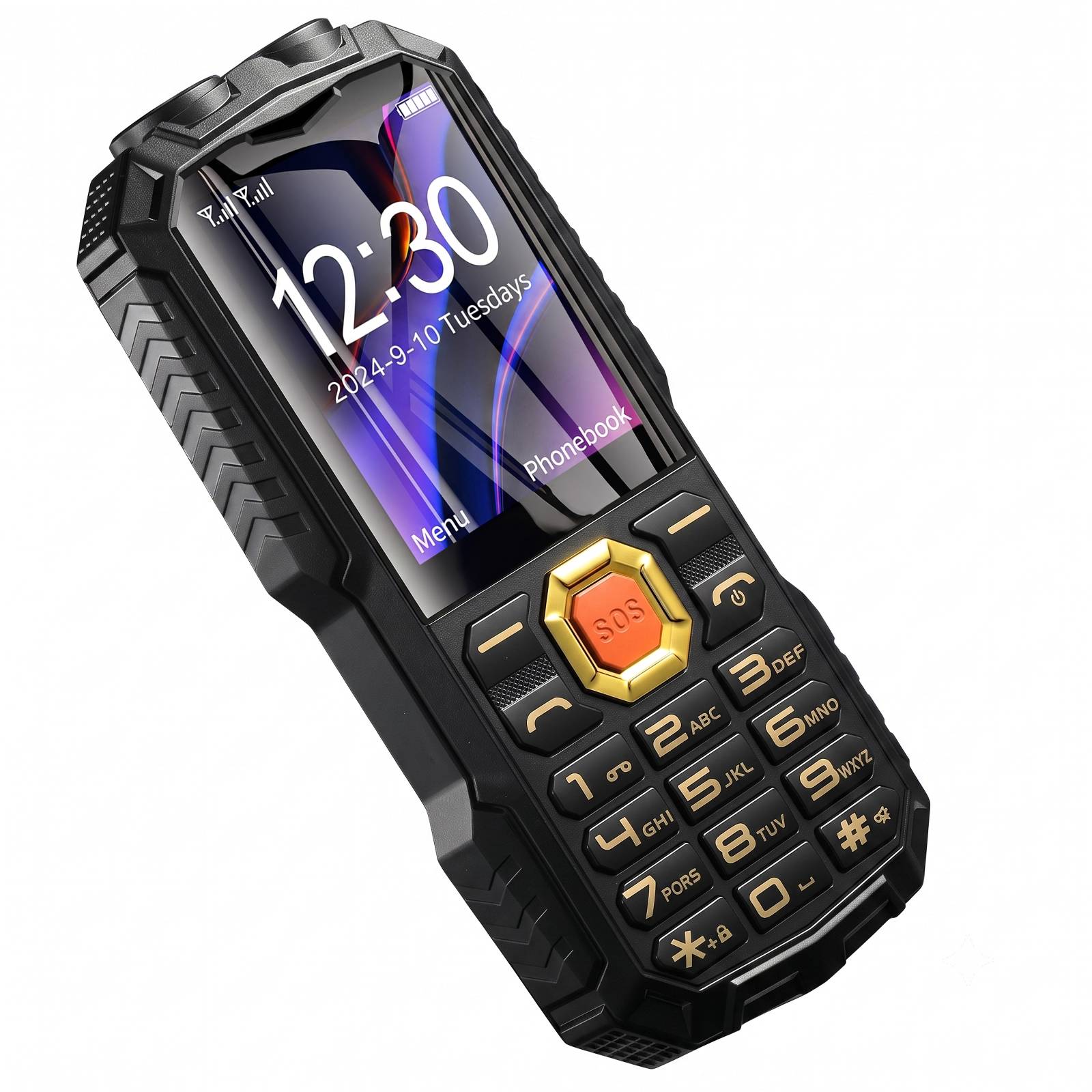 Téléphone Portable de Chantier 4G Incassable 16800mAh avec Lampe Torche et SOS-1
