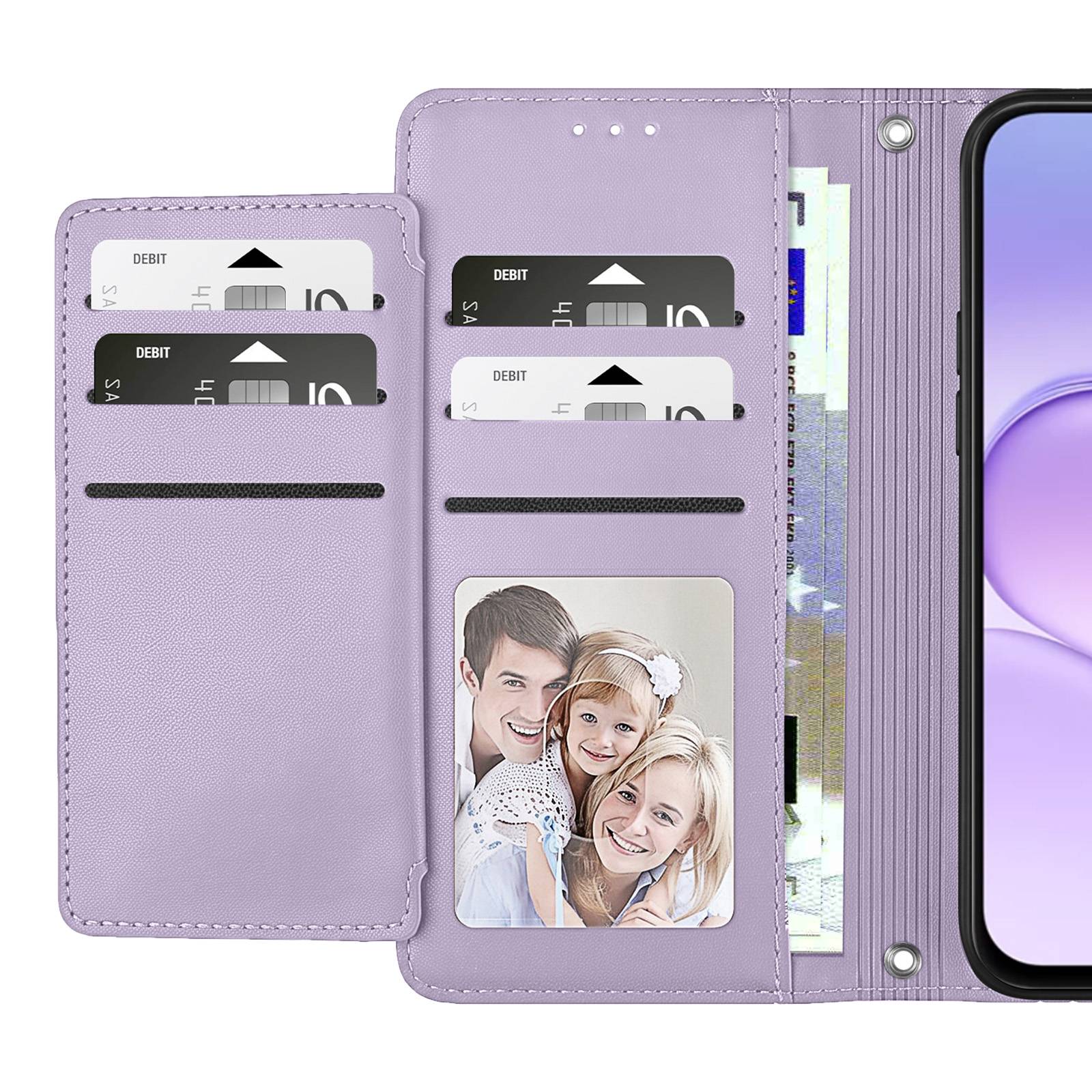 Étui Maxi-Portefeuille pour Honor 600 Smart avec Dragonne Amovible-3