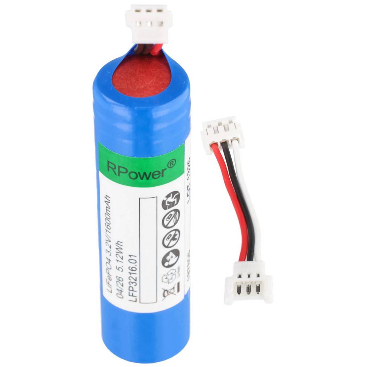 Batterie LiFePO4 originale RPower LFP3216.01 pour éclairage de secours et de sécurité 3,2 V 1,6 Ah-1