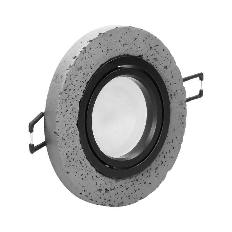 Support Spot GU10/MR16 Encastrable Rond Orientable Béton - SILAMP-1