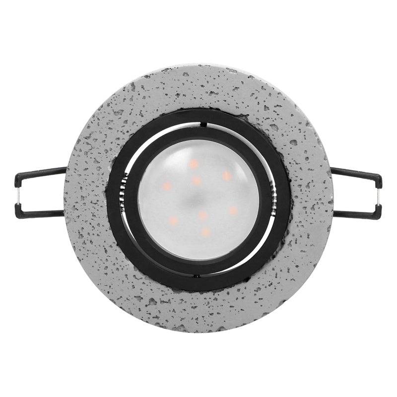Support Spot GU10/MR16 Encastrable Rond Orientable Béton - SILAMP-3