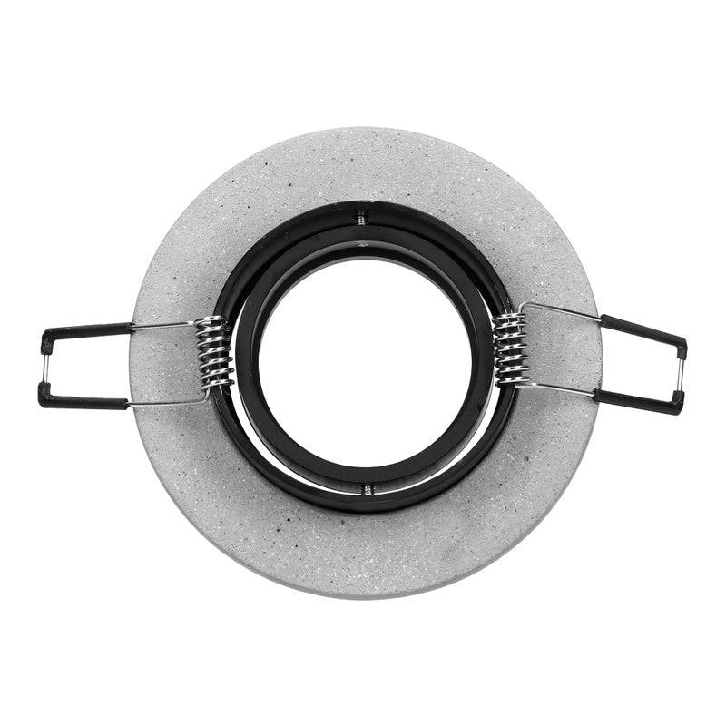 Support Spot GU10/MR16 Encastrable Rond Orientable Béton - SILAMP-4