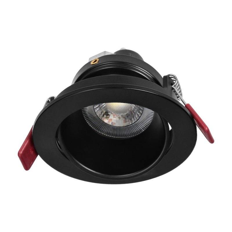 Support Spot GU10/MR16 Encastrable Rond Orientable Aluminium Noir - SILAMP-0