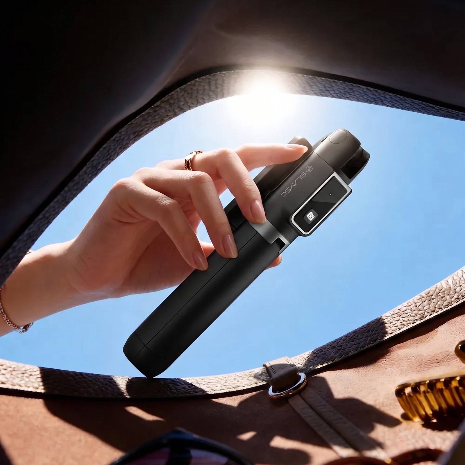 Perche à Selfie pour Smartphone Trépied Extensible avec Télécommande Bluetooth-3