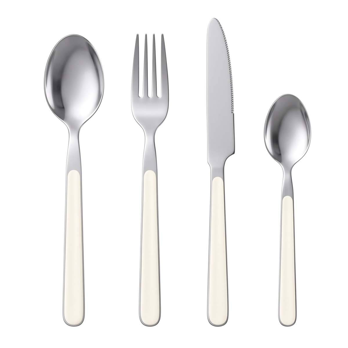 Set de 24 Couverts de Table en Acier Inoxydable Finition à bords lisses-2